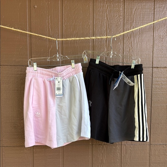 adidas Pants - Adidas Pink and Black Shorts Duo